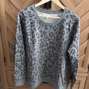 Maurices Charcoal Animal Print Sweater